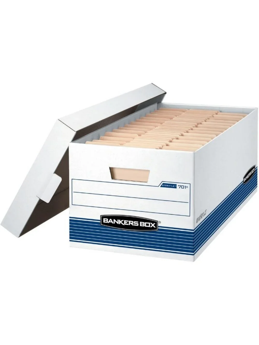 Medium-Duty File Storage Boxes 20-Pack, FastFold Setup, Sturdy Handles, Letter